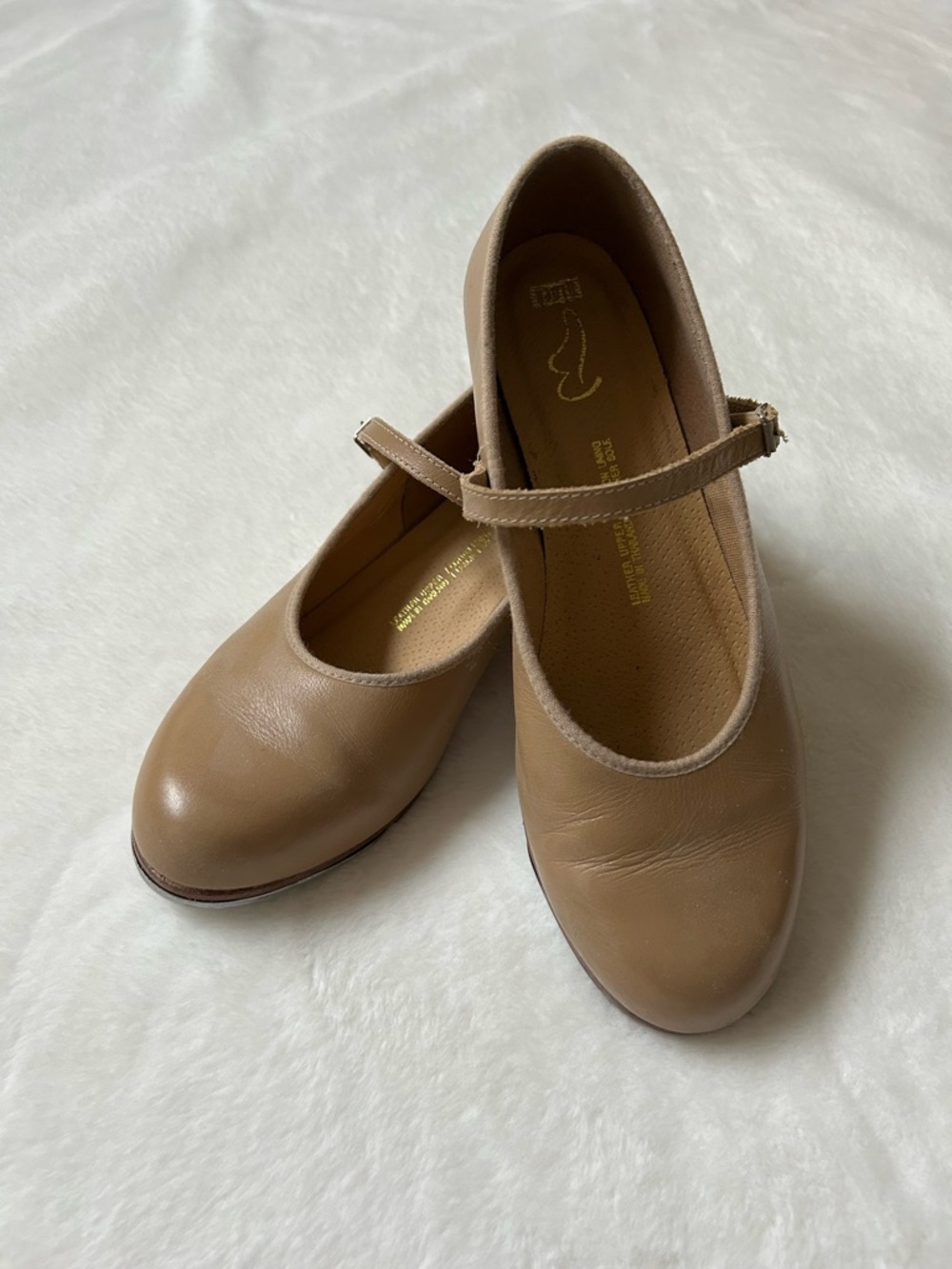 Bloch Tan Leather Ladies Tap Shoes with Strap